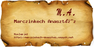 Marczinkech Anasztáz névjegykártya